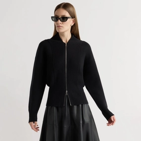 Classic Layering Manning Organic Cotton-Wool Zip Cardigan Stylish Look