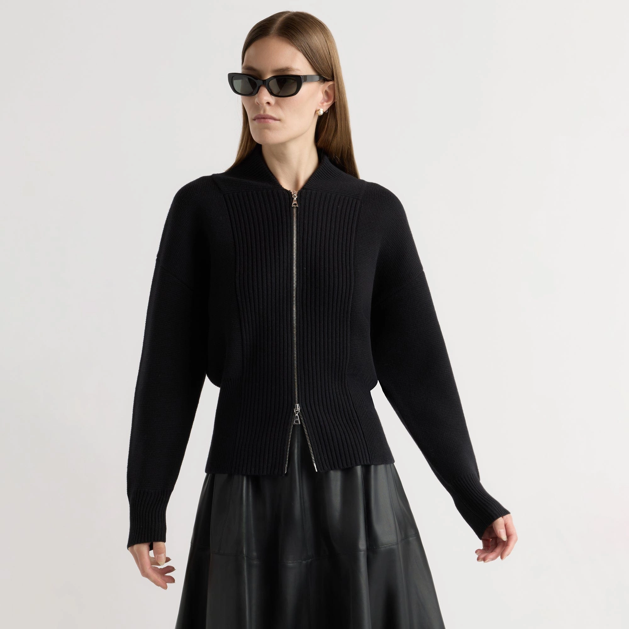 Classic Layering Manning Organic Cotton-Wool Zip Cardigan Stylish Look