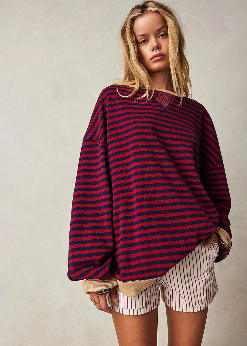 Classic Striped Crew - Nautical Combo Soft Fabric Look