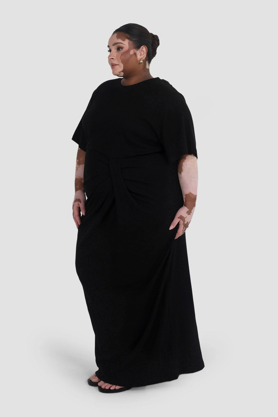 Casual Comfort Wear Chic Layered Wear MARNIE RIB DRESS BLACK