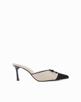 Pointed Boots Flexible XEZBETH - BONE-BLACK