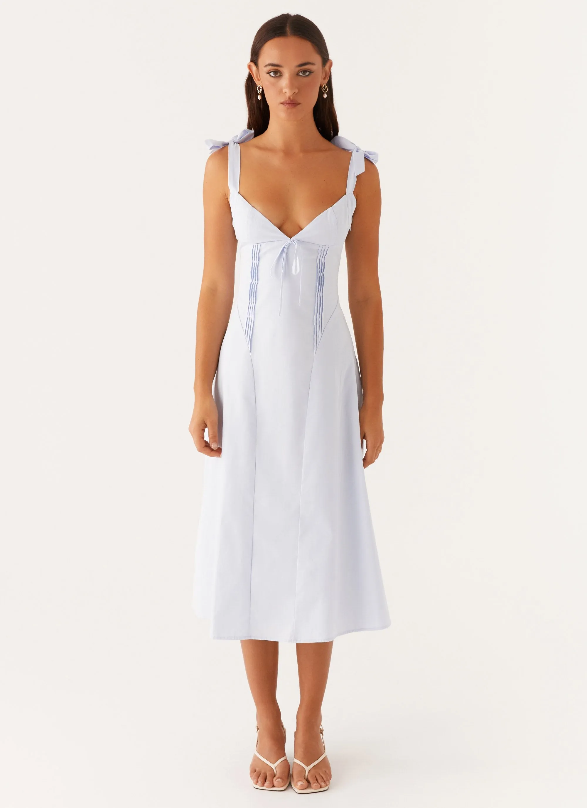 Adela Midi Dress - Blue All-Day Wear Nature Glow