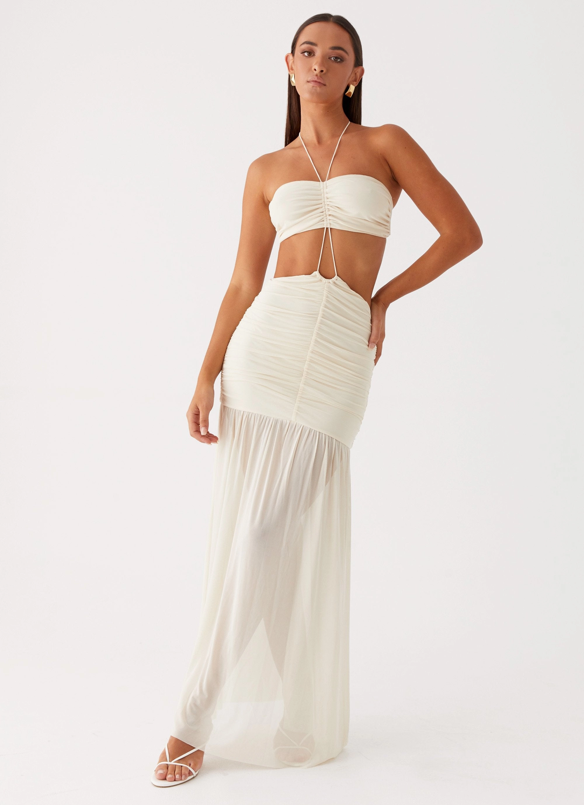 Clover Cut Out Maxi Dress - Lemon SustainableCotton