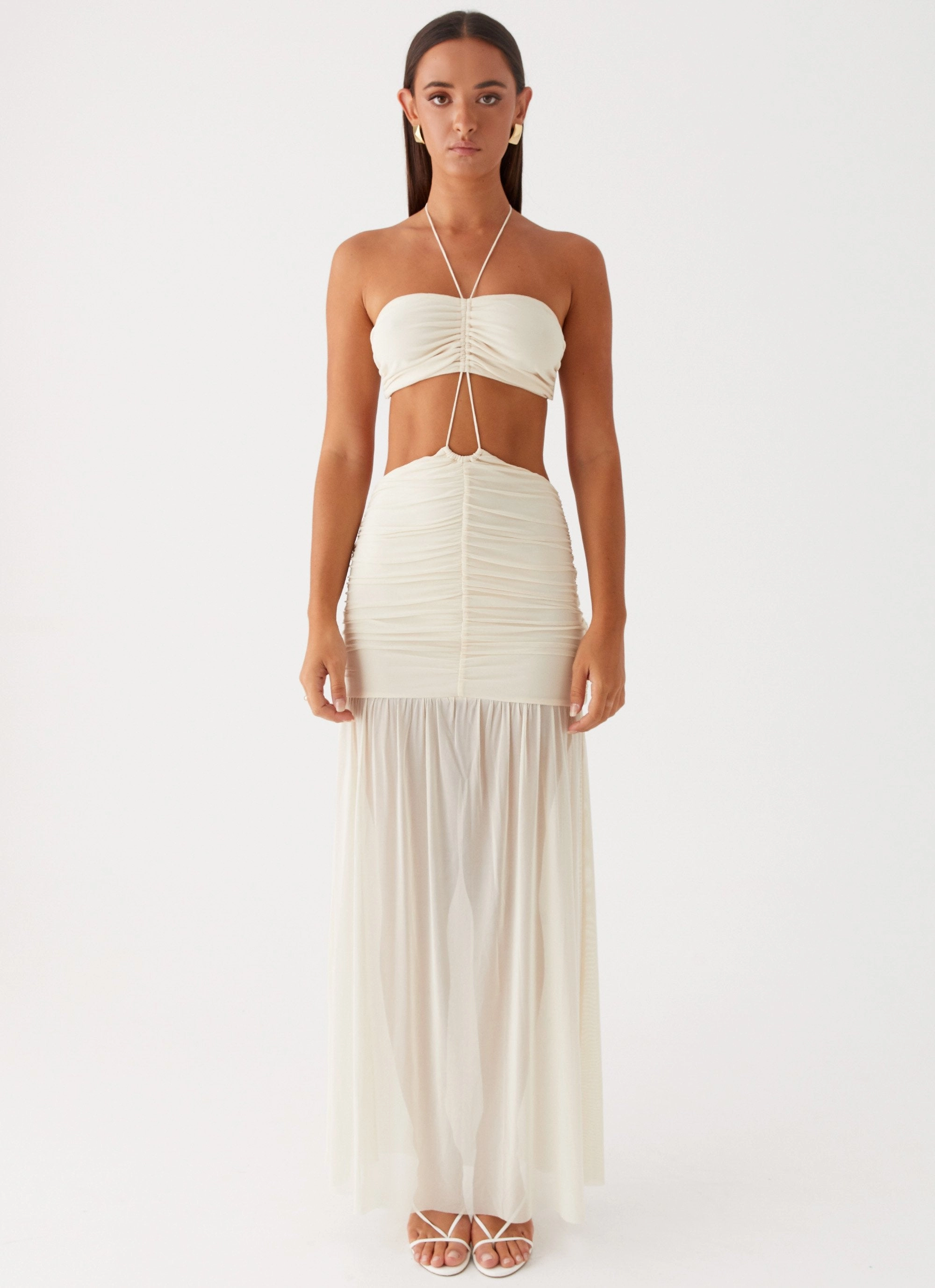 Clover Cut Out Maxi Dress - Lemon Care-Instructions-Included