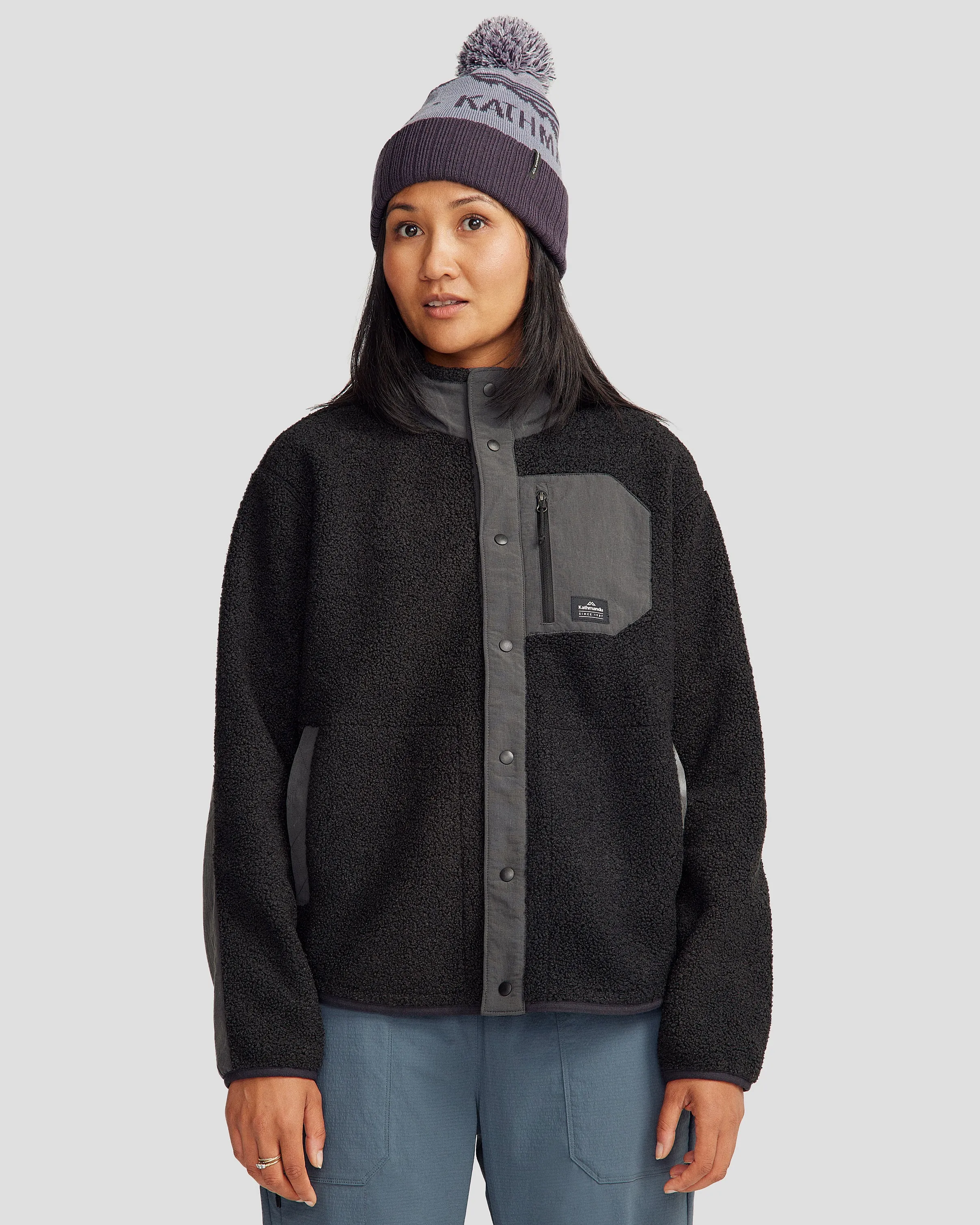 No Smell Co-Z High Pile Women's Jacket v3 - Black Stingray