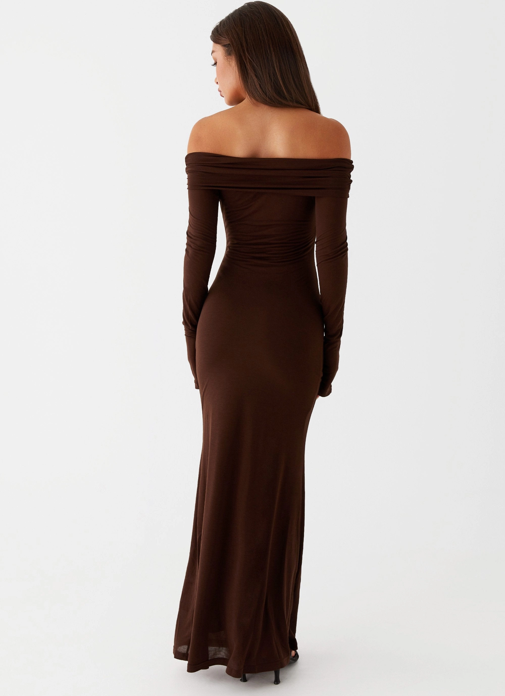 Urban Spirit Cocoa Long Sleeve Maxi Dress - Chocolate
