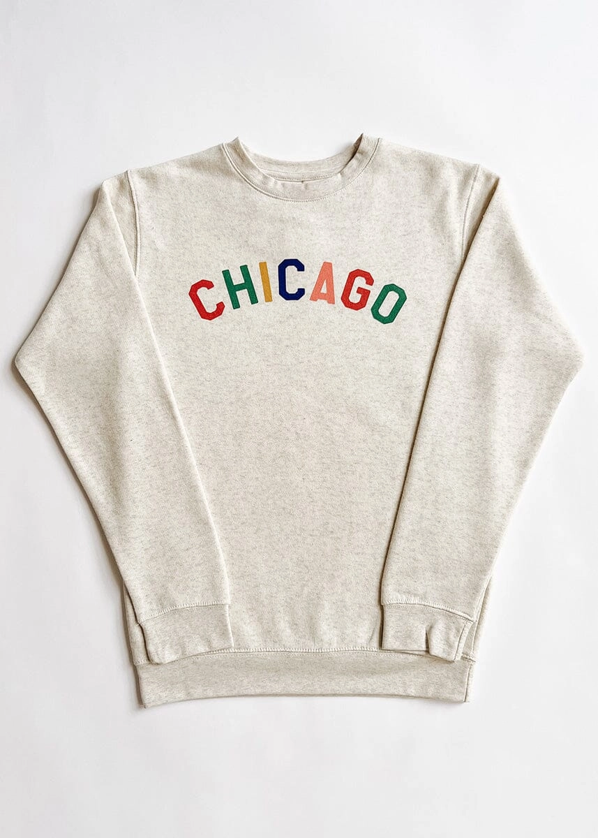 Relaxed Comfort Fit Sweet Home Chicago Sweatshirt - Heather Natural