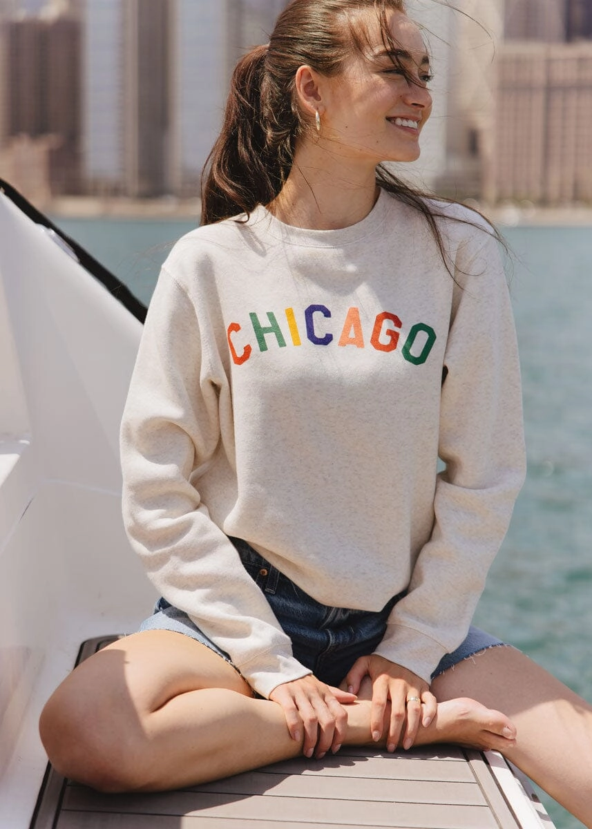 Flexible Fit Snuggle Ready Sweet Home Chicago Sweatshirt - Heather Natural
