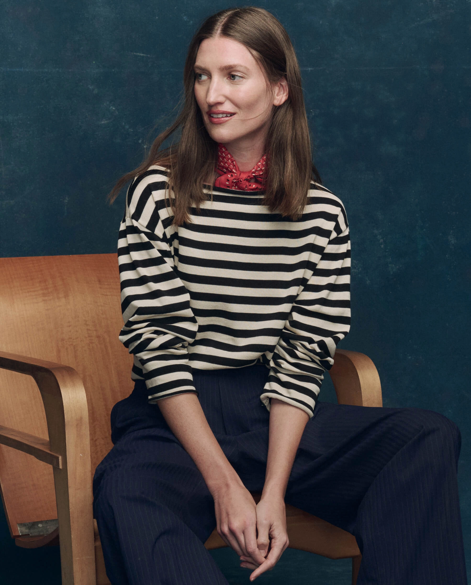 Comfy Fashion Comfy Warmth The Sailor Sweater. -- Black Stripe