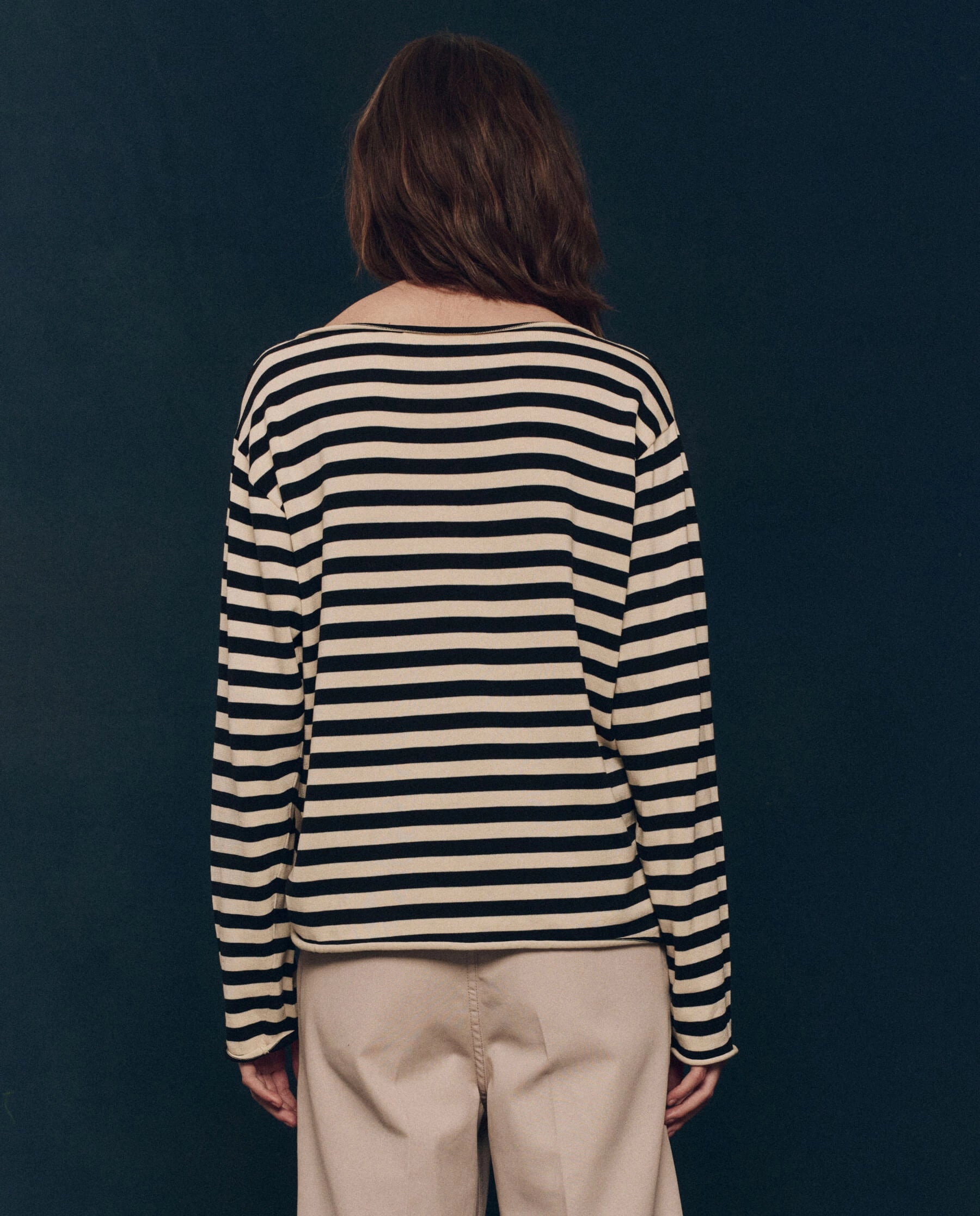 Performance Comfort Comfy Winter Wear The Sailor Sweater. -- Black Stripe