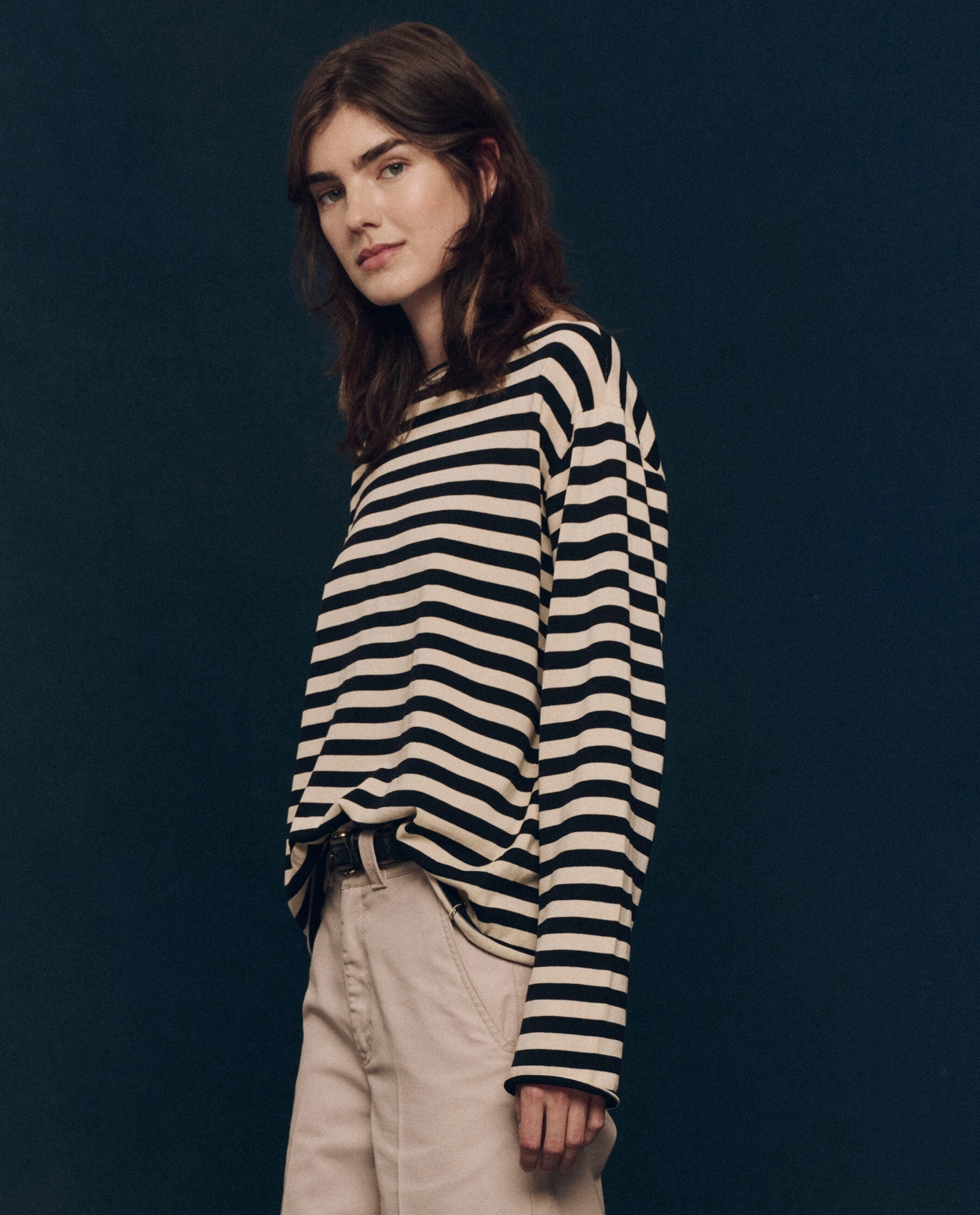 The Sailor Sweater. -- Black Stripe Cold-Weather Ready