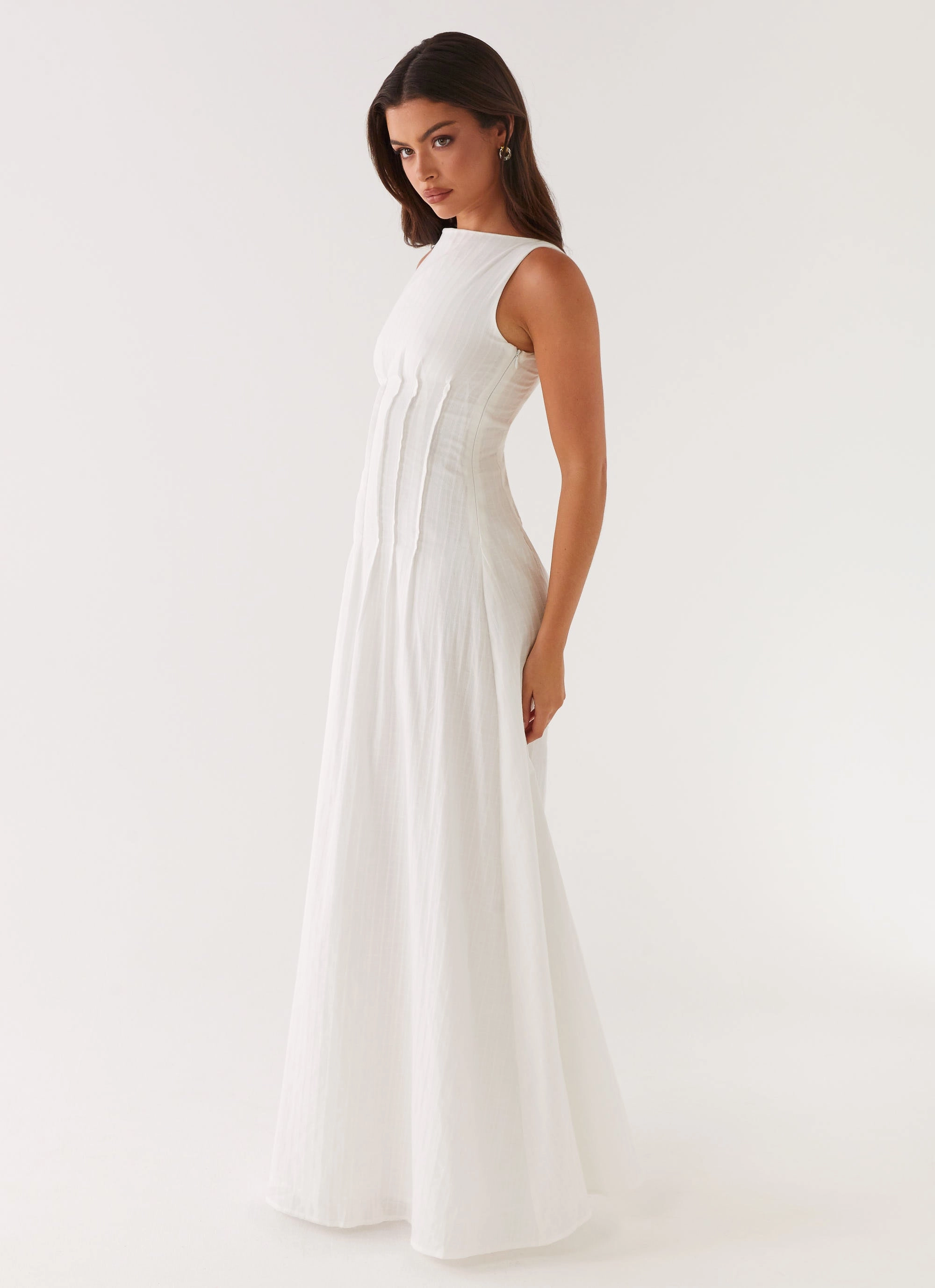Maloney Maxi Dress - White Timeless slip dress