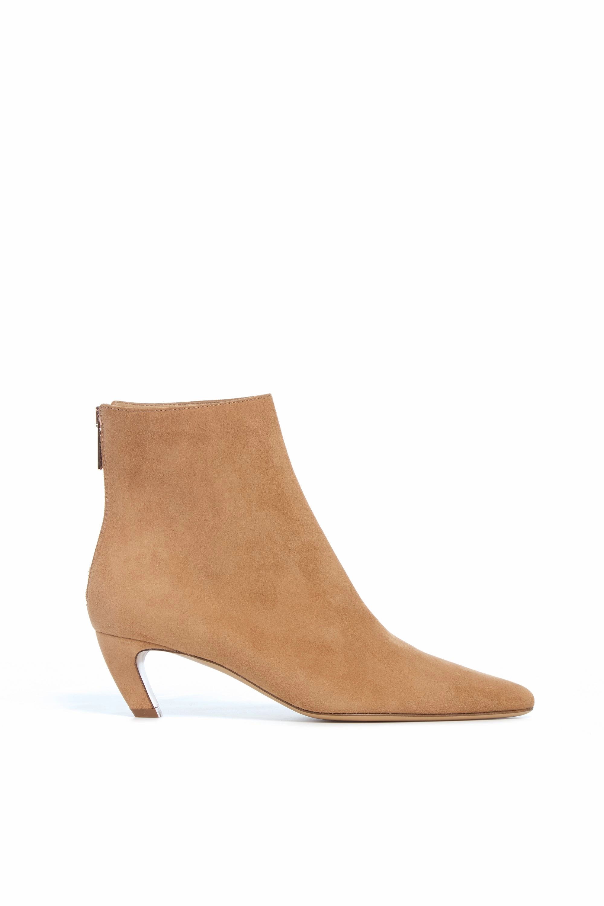 Clayton Ankle Boot in Dark Camel Suede Minimal Impact Western Ride
