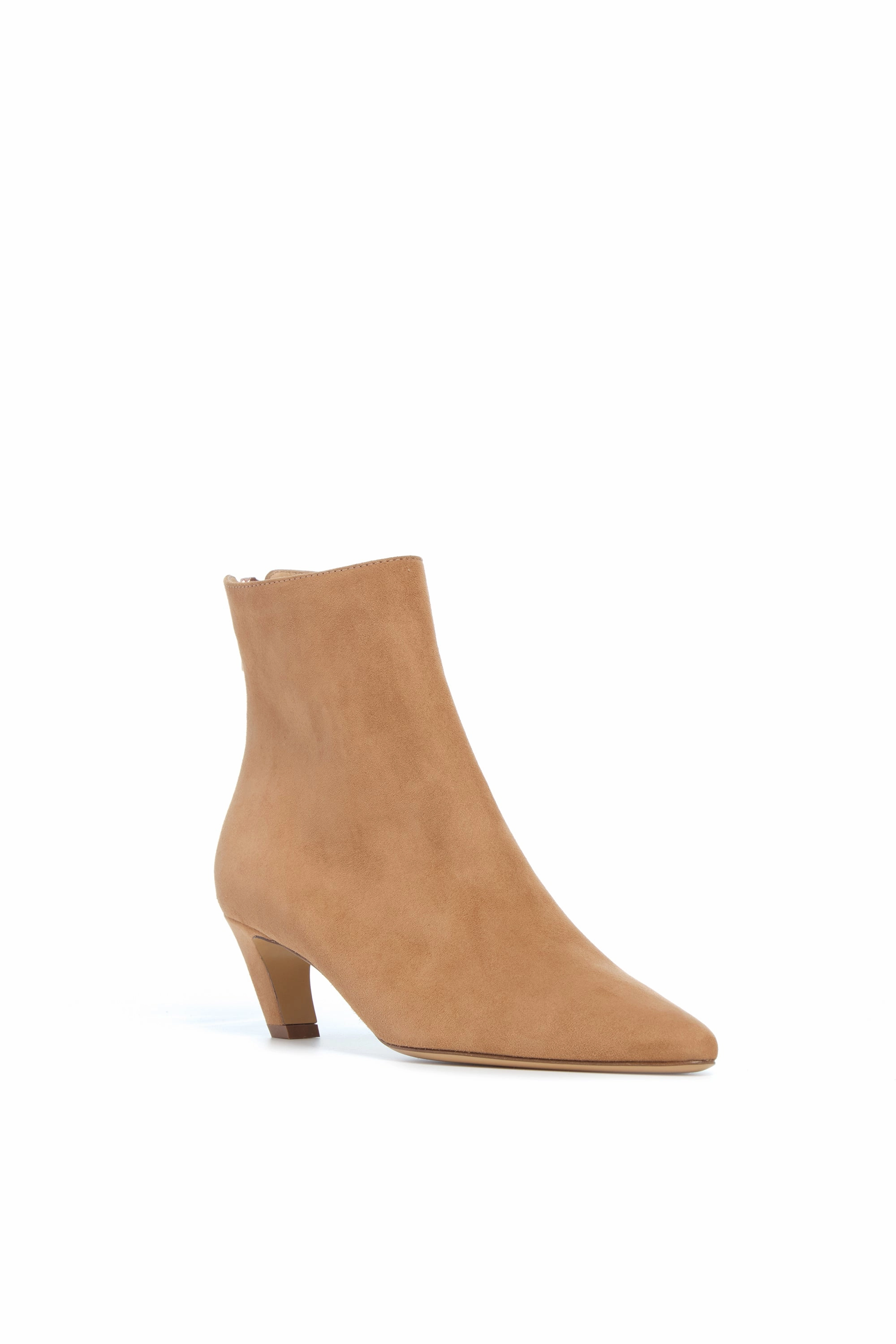 Clayton Ankle Boot in Dark Camel Suede Sharp Look Impact Resistant
