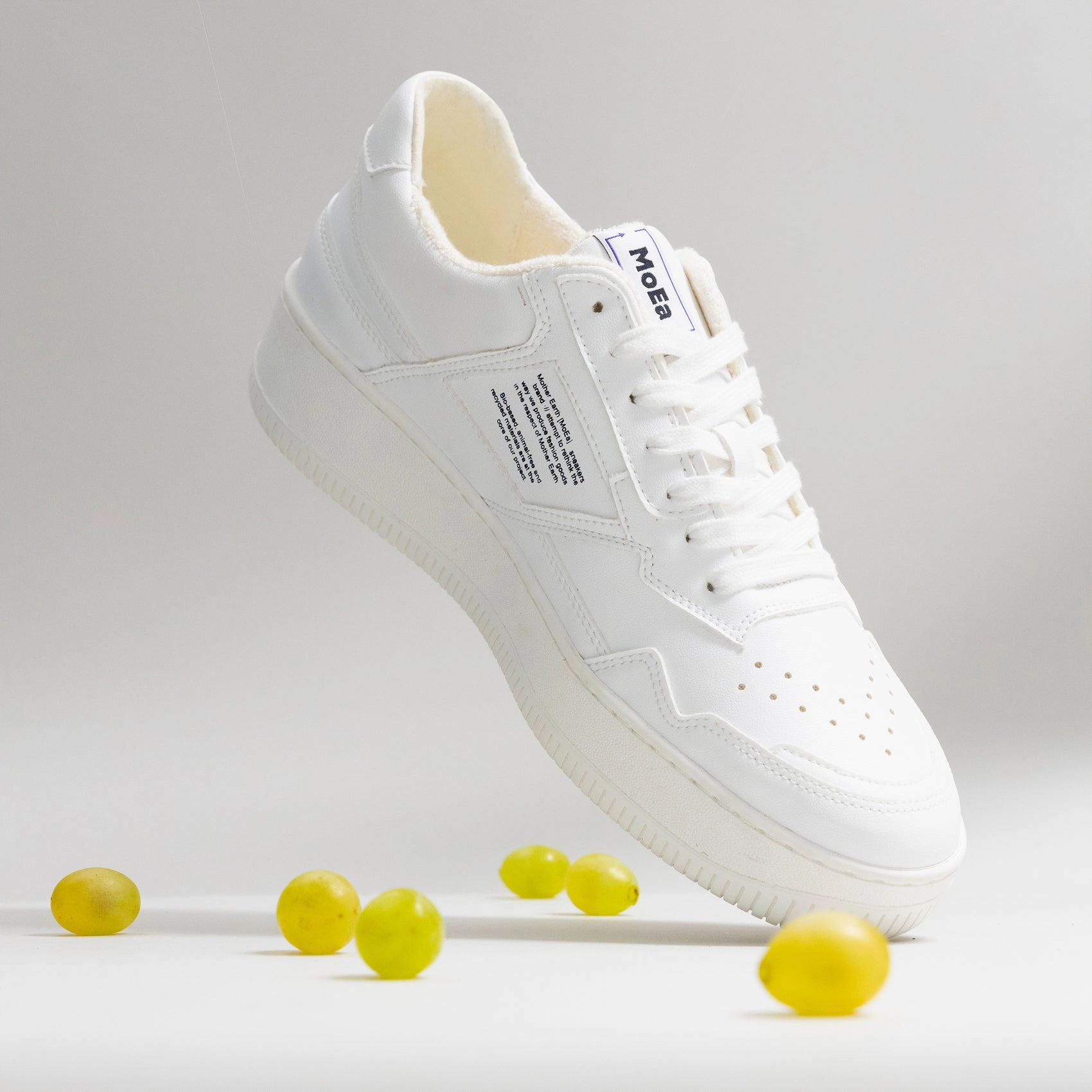 Lean Fit Comfortable to wear GEN1 Sneaker in White Plant Leather from MoEa
