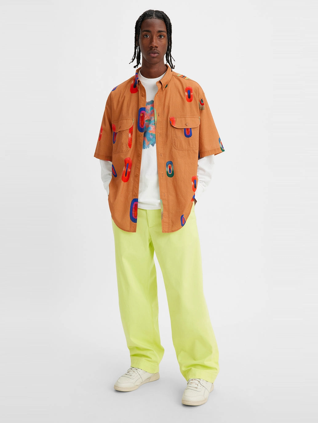 Ripstop Fabric Technology Men's Green Relaxed Fit Trousers