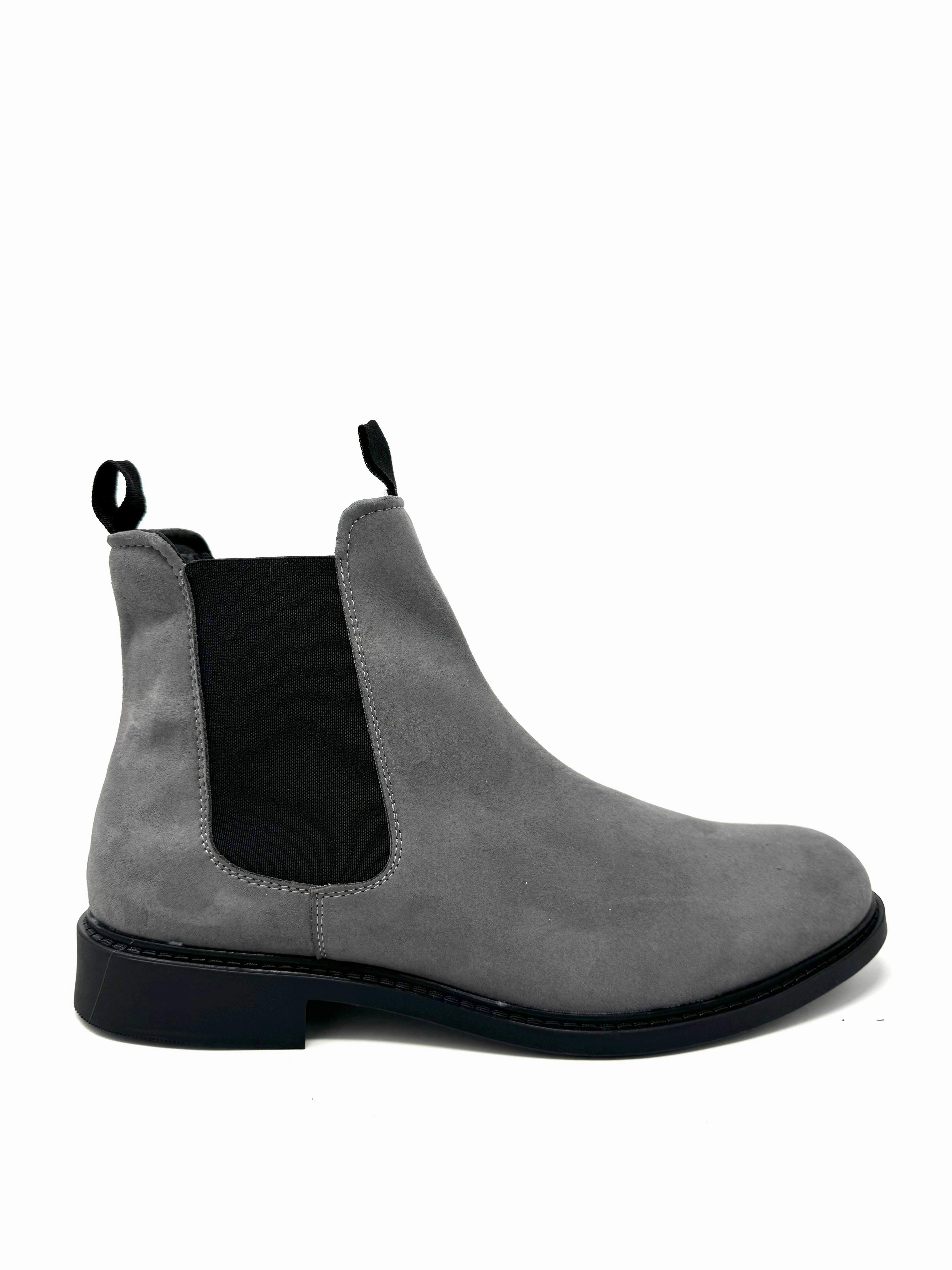 Bruce Chelsea Boot in Grey Suede from Novacas Quilt Soft