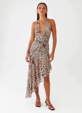 Take Time Midi Dress - Leopard Shine Dressy