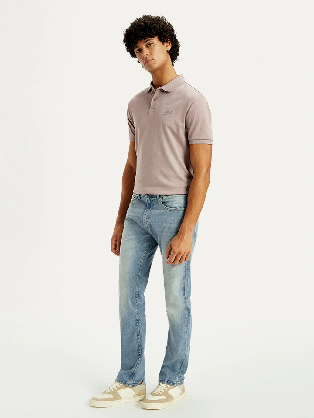 Fashionable Touch Weekend Getaway Luxury Beach Day Men's Tinted 505 Light Indigo Straight Fit Mid Rise Jeans