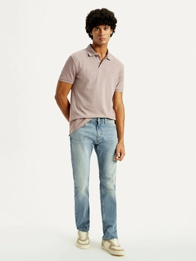 Essential Style Men's Tinted 505 Light Indigo Straight Fit Mid Rise Jeans