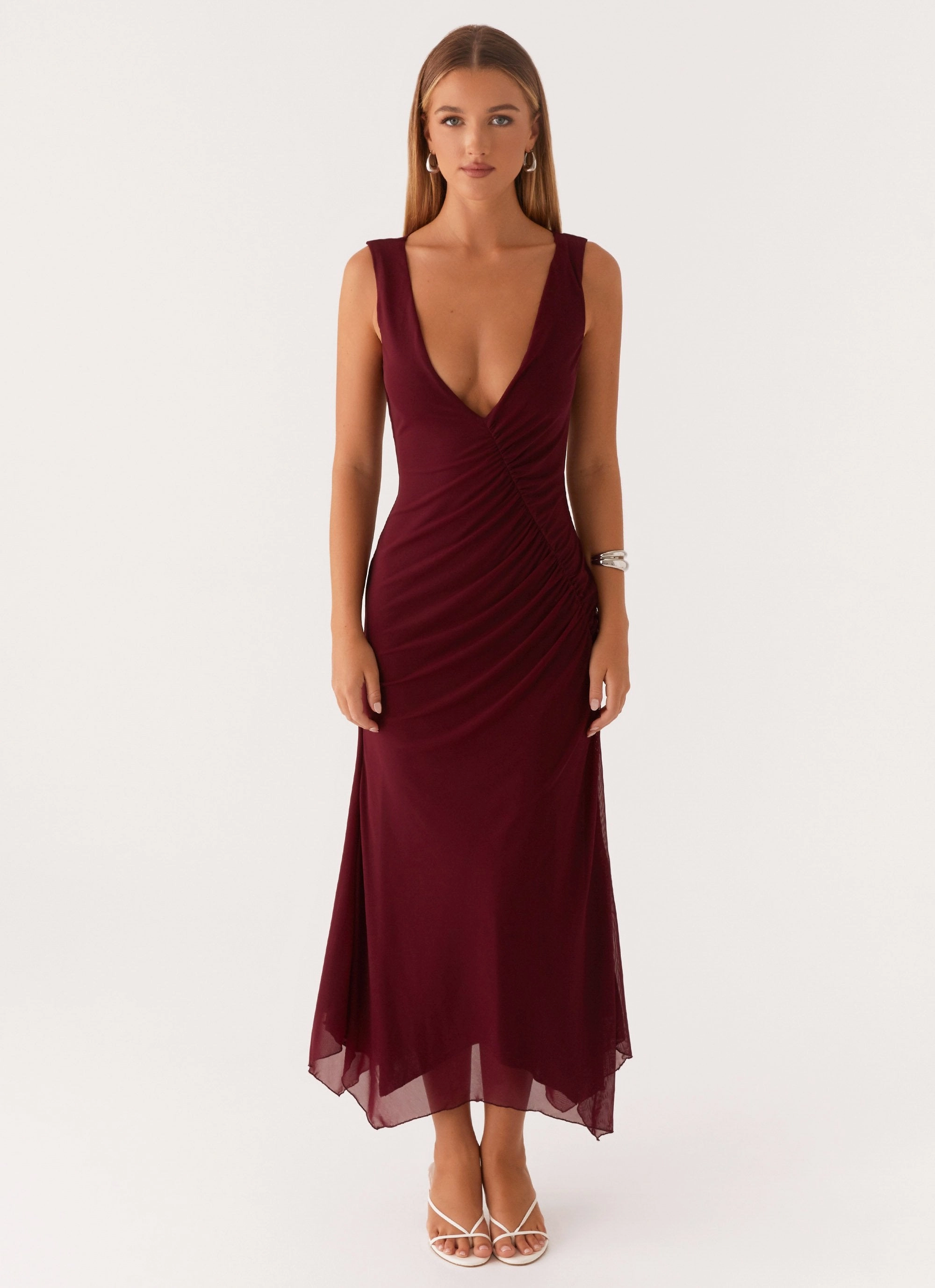 Murphy Maxi Dress - Deep Maroon Trendy Piece