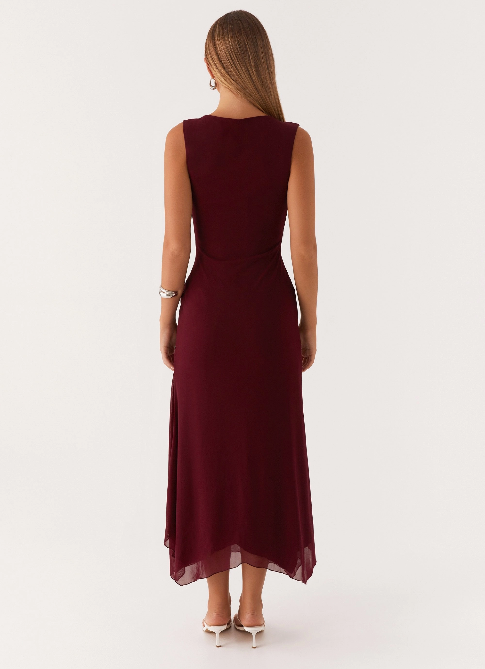 Murphy Maxi Dress - Deep Maroon Functional-Design