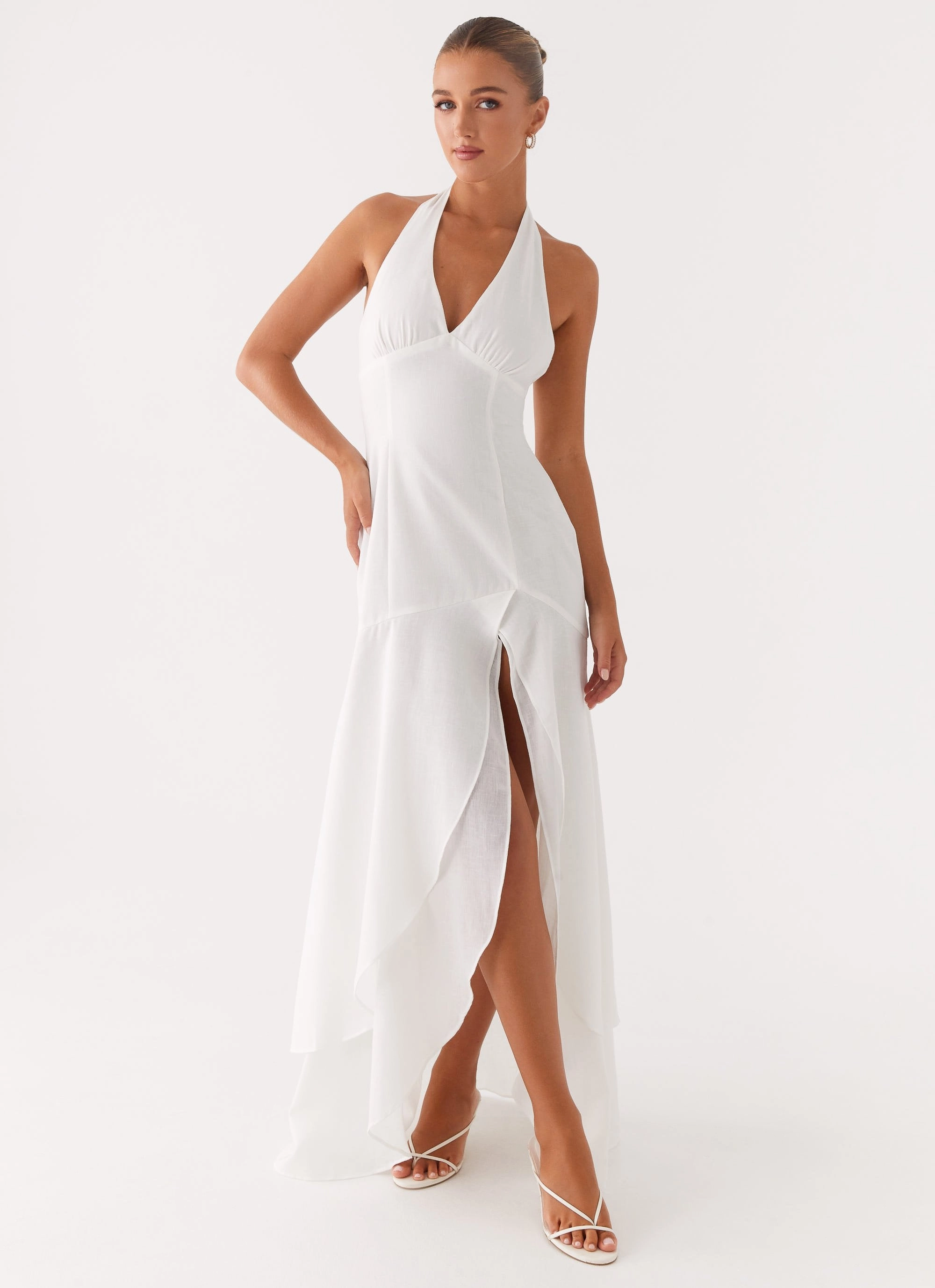 Sleek Comfort Turu Maxi Dress - White