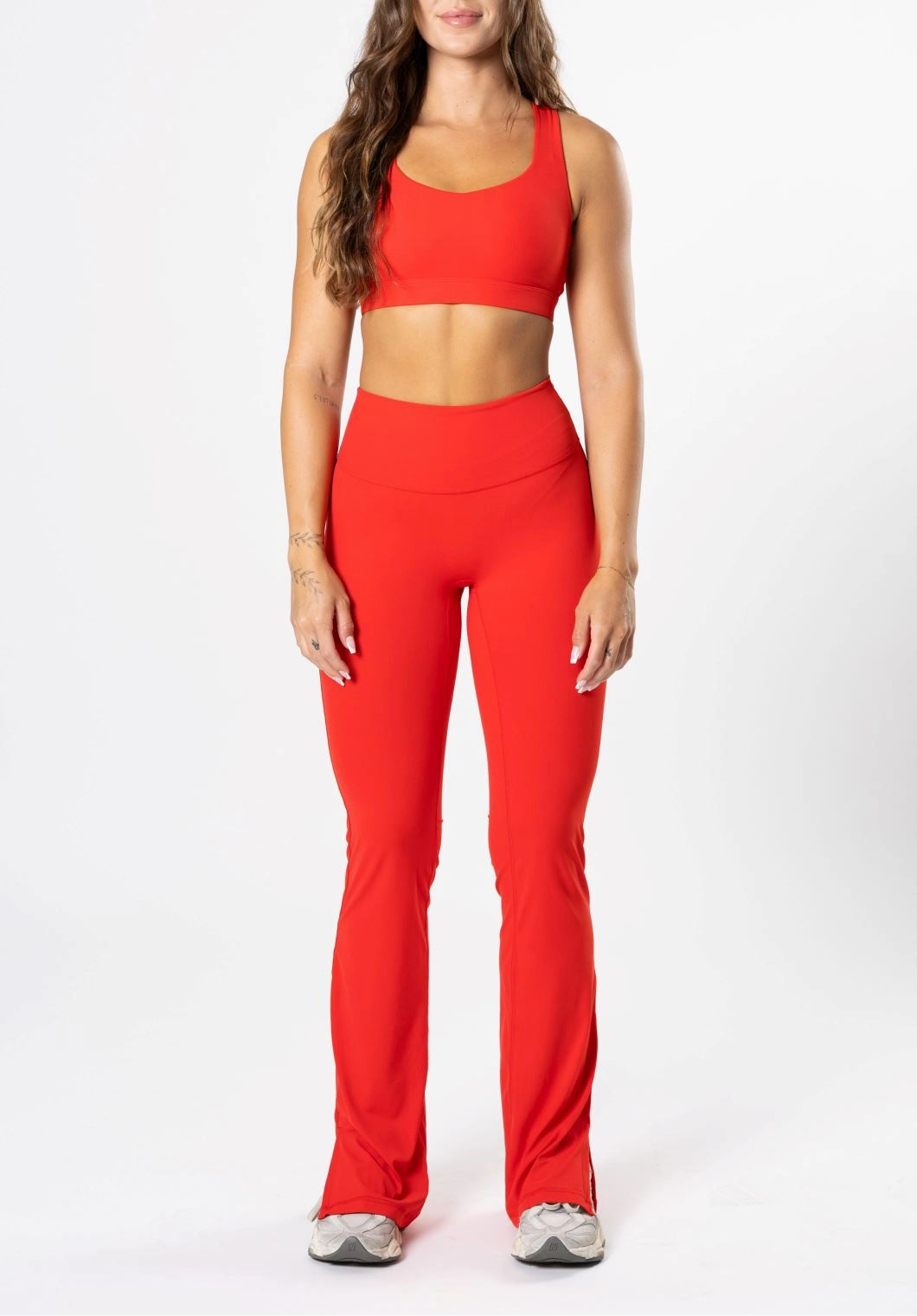 Effortless Style Body Shaping Postpartum Fit RecStretch Original Sculptseam? Plus Flare Legging 34" Hot Shot