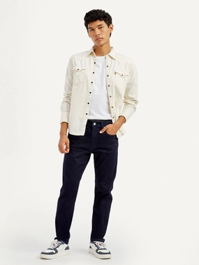 Men's 512 Navy Blue Slim Tapered Fit Mid Rise Jeans Stylish Essentials Popular Option