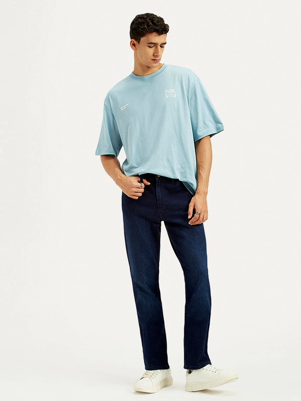 Men's 541 Dark Blue Athletic Tapered Fit Mid Rise Jeans Affordable Outdoor Adventure Artist Vibe Functional Fit