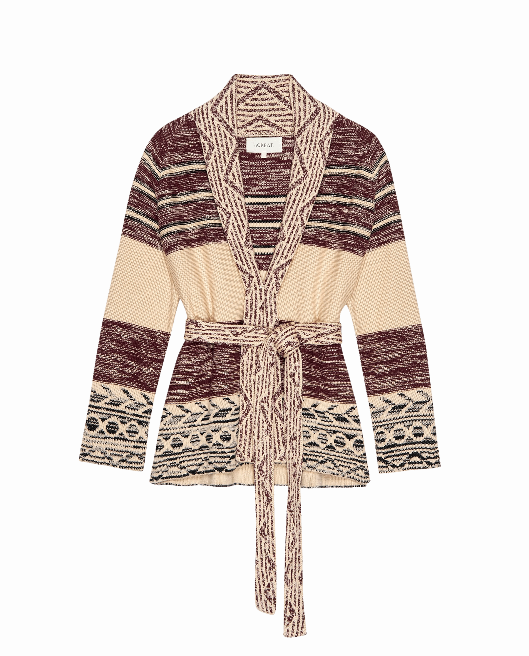 The Riding Cardigan. -- Rusted Red Multi Fashionable Layering Simple Chic