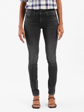 Popular Option Women's 711 Grey Skinny Fit Mid Rise Jeans