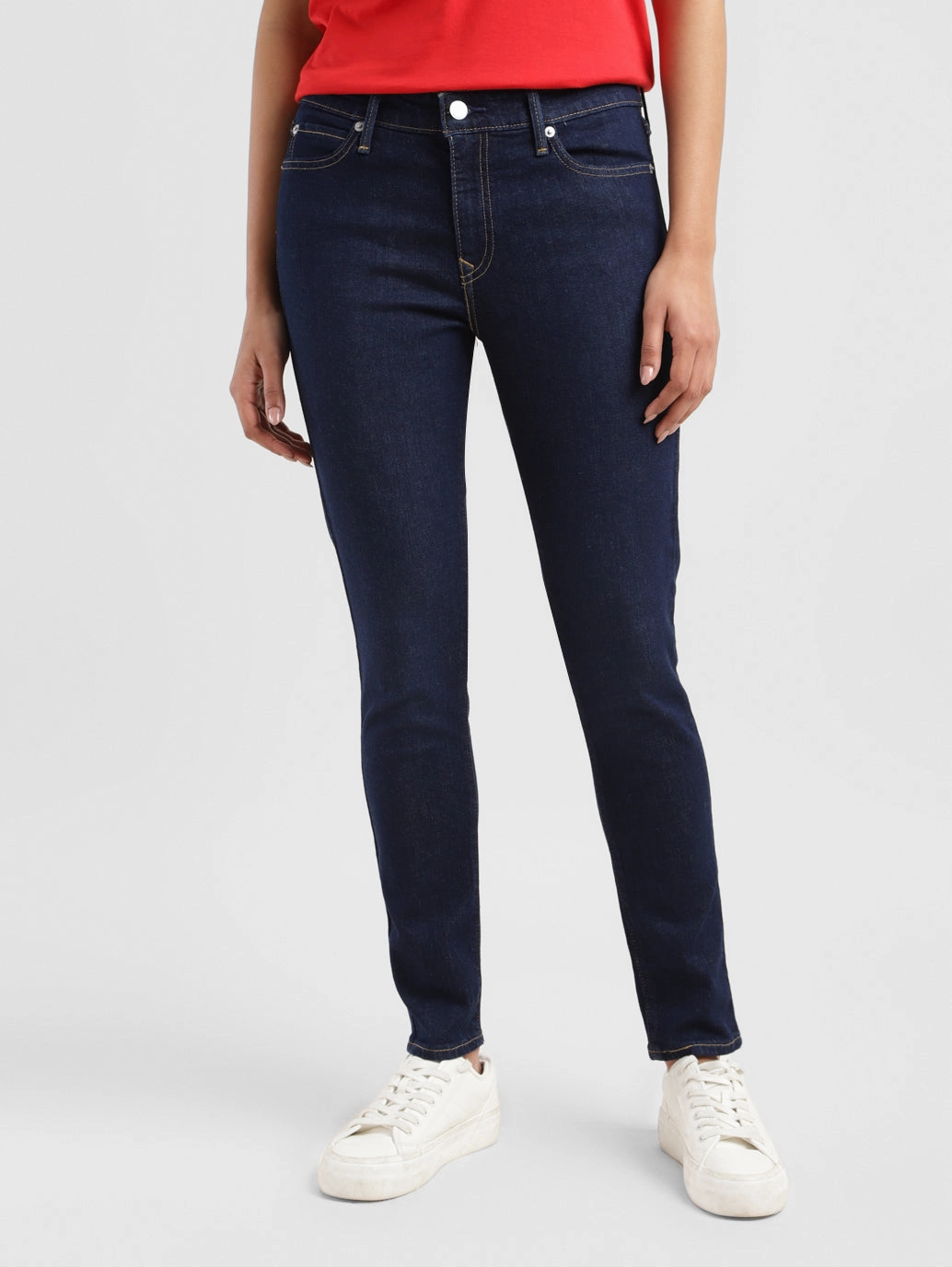 All Time Fit Women's 711 Indigo Skinny Fit Mid Rise Jeans