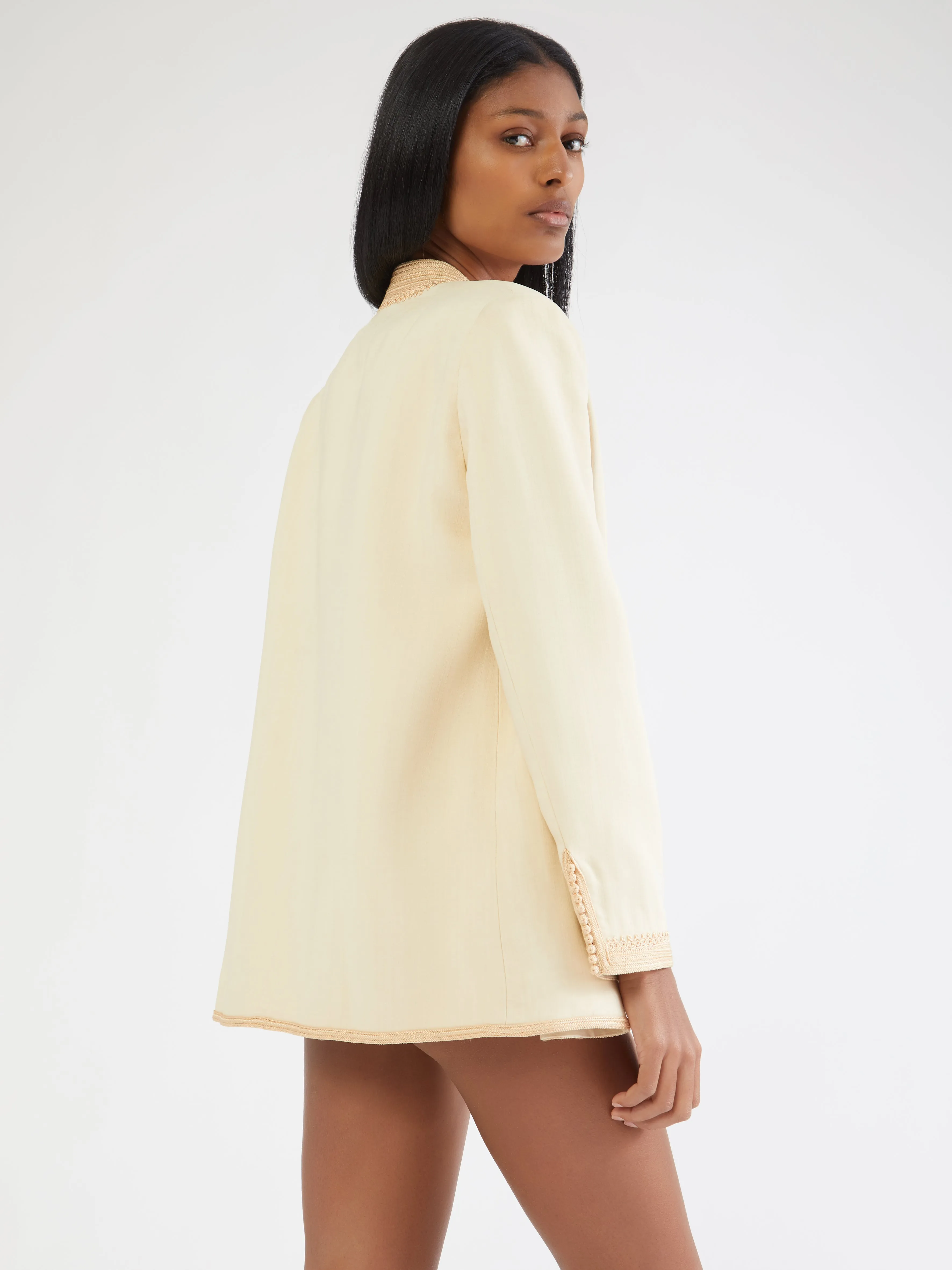 Minimal Aesthetic Moroccan linen blazer