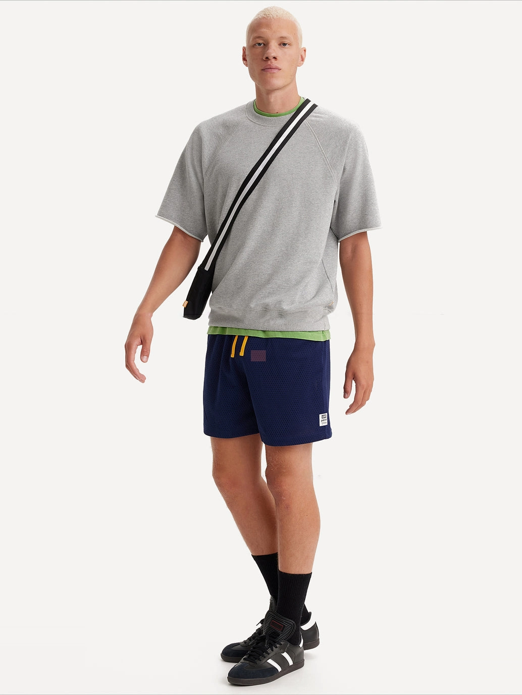 Double Layered Hem Eco Conscious Packaging Men's Blue Regular Fit Shorts