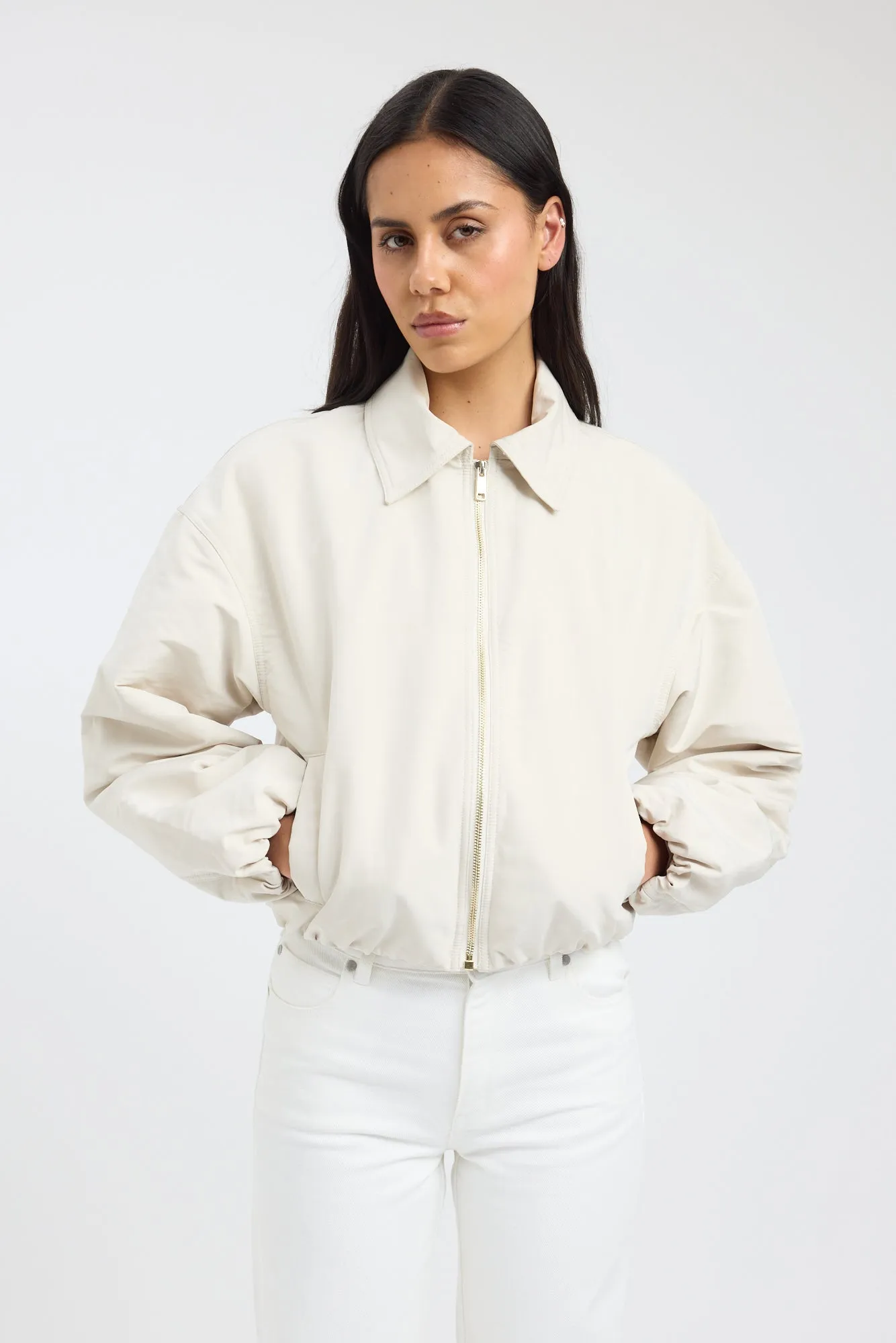 elastic waistband Kora Collared Jacket