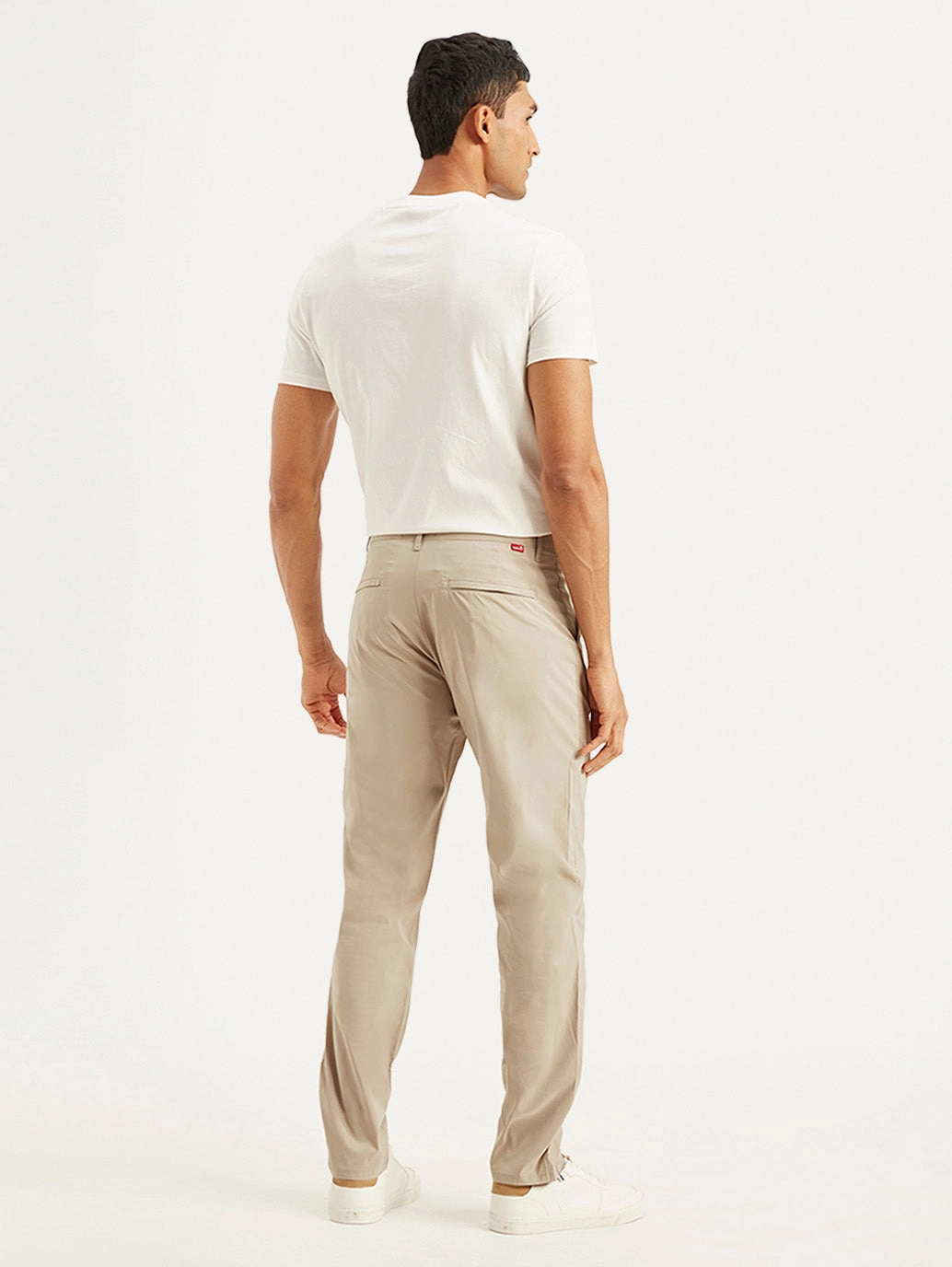 Men's Beige Regular Fit Trousers All Fit