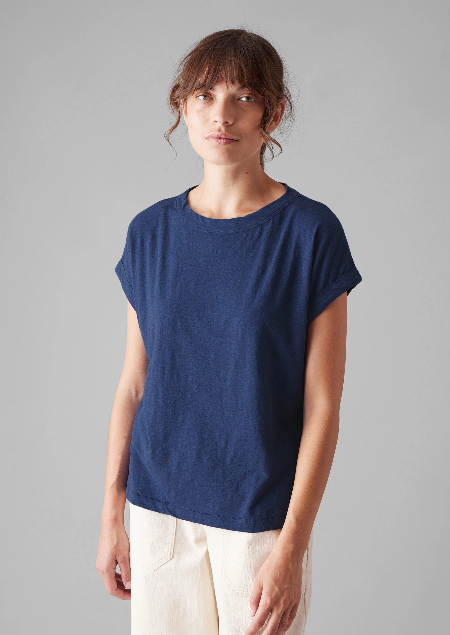 Anti Static Weave Technology Alda Organic Cotton Easy Tee | Thistle
