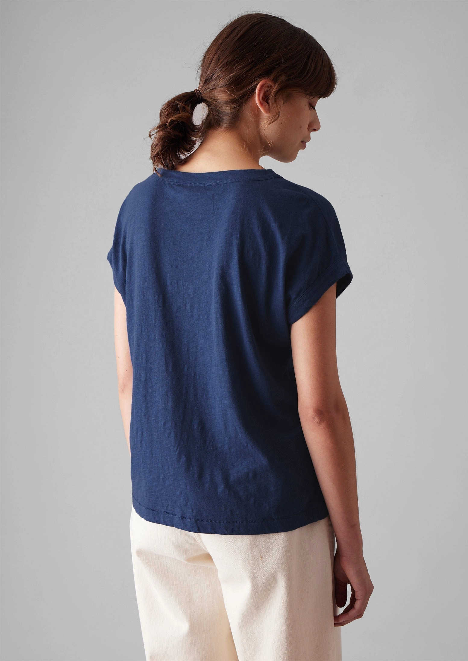 Alda Organic Cotton Easy Tee | Thistle Warm Fabric
