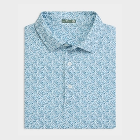 Simple Style Mountain Berry Printed Performance Polo