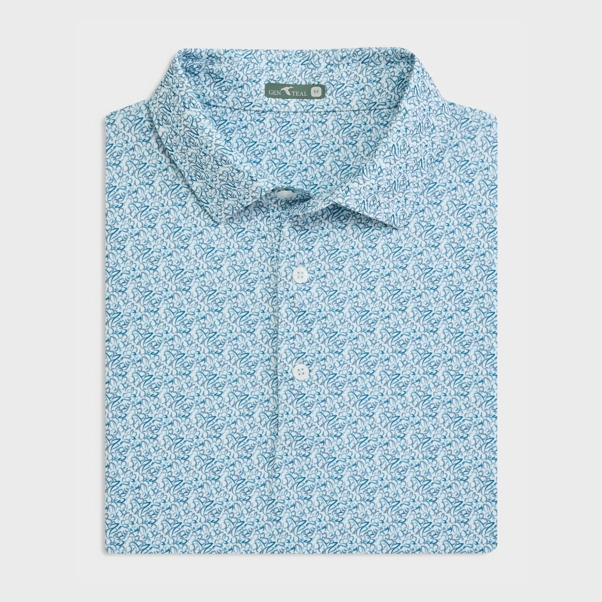 Simple Style Mountain Berry Printed Performance Polo