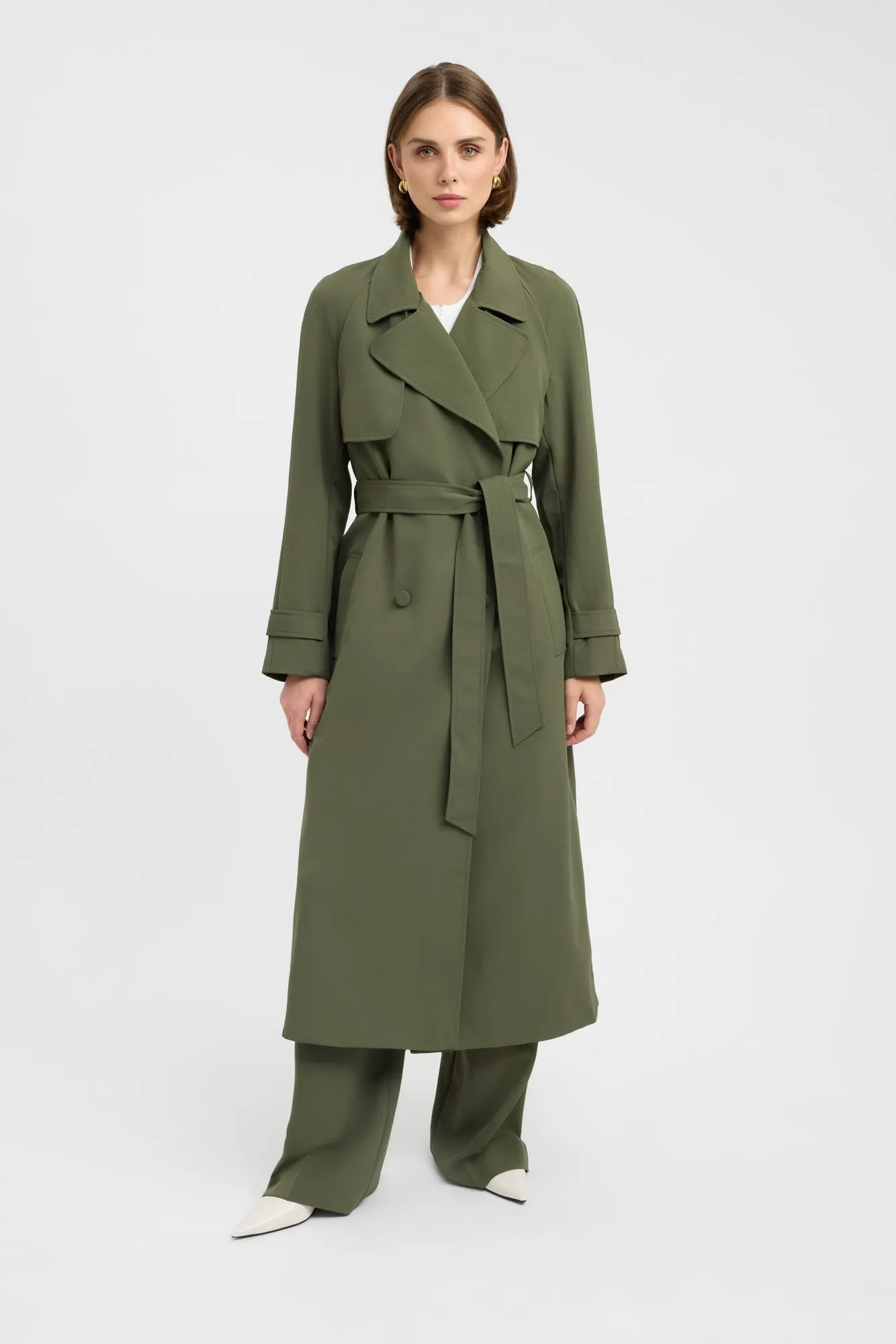 Opal Trench AdjustableDrawcordHem Reinforced Edging