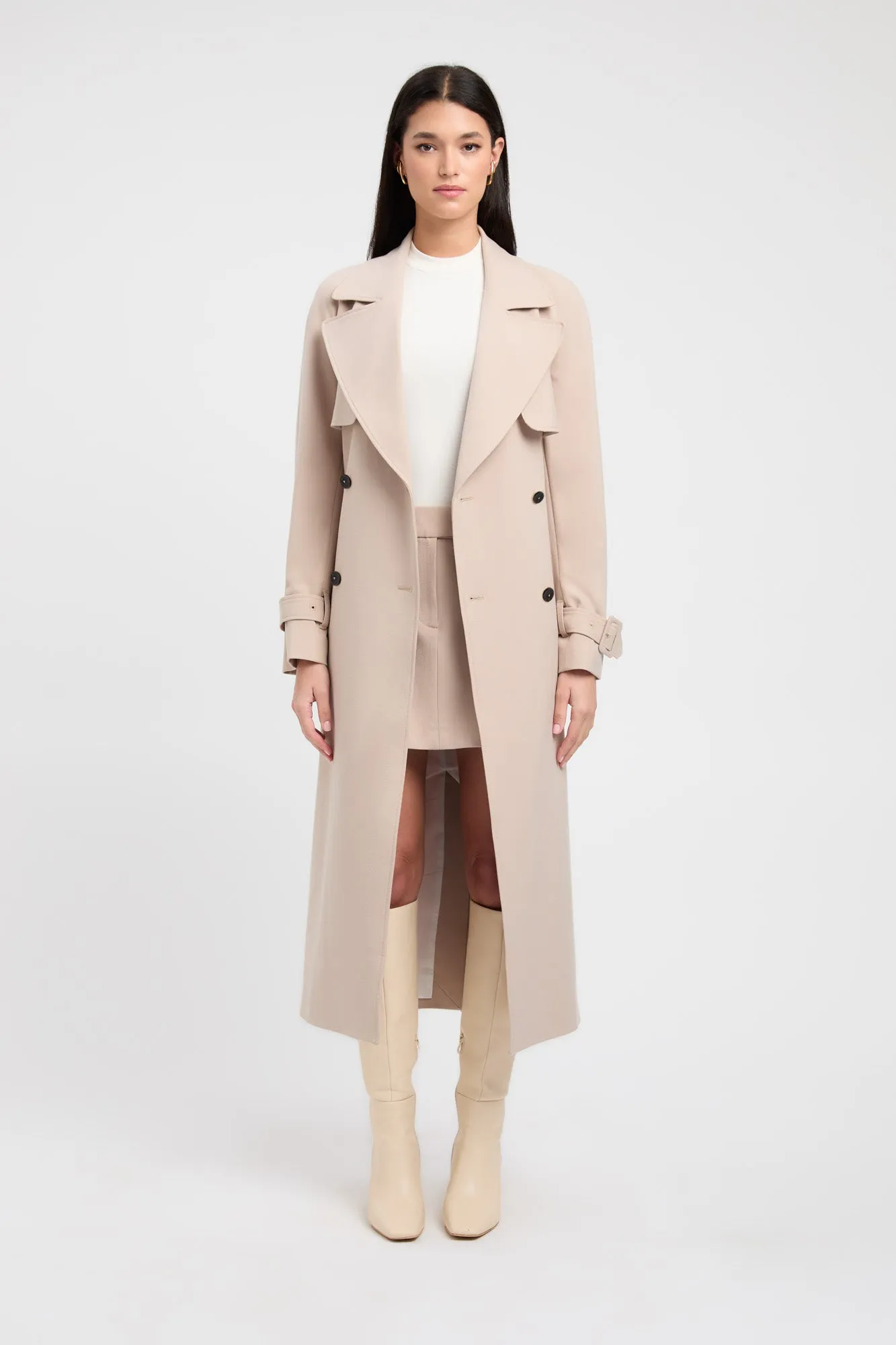Berlin Trench Contemporary Fit Elastic Hem Adjustment