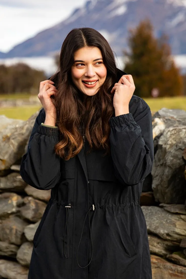 Relaxed Fit Structure WindproofDesign Elm Shanee Parker Jacket Black