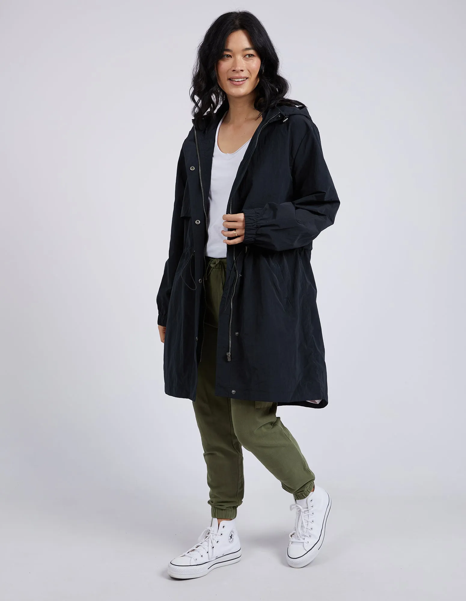 Multi Pocket System Magnetic Closures Elm Shanee Parker Jacket Black