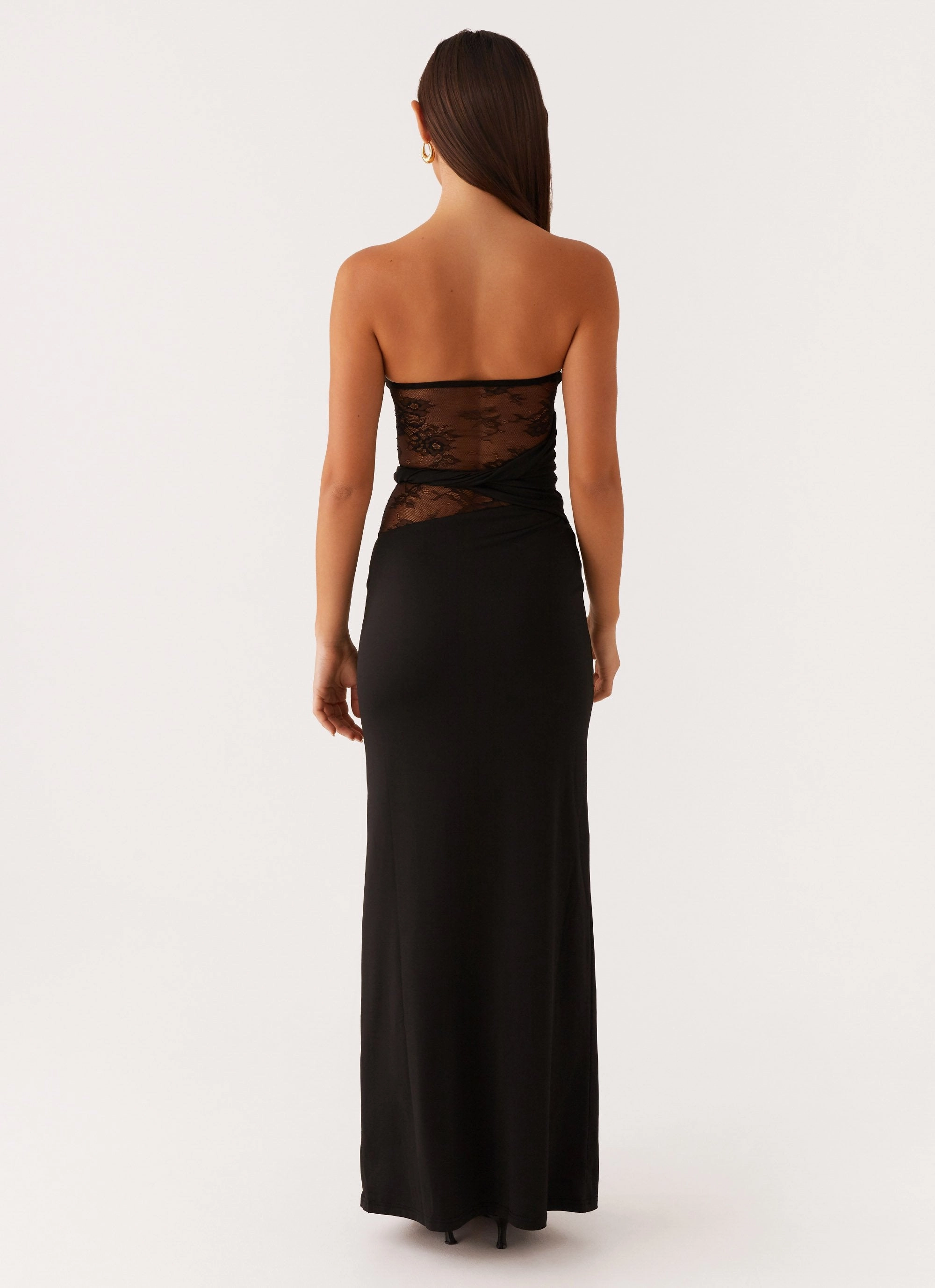 Karma Strapless Maxi Dress - Black knee-length