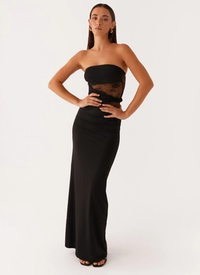 Karma Strapless Maxi Dress - Black Versatile Style Wear Fashion-Forward Fit