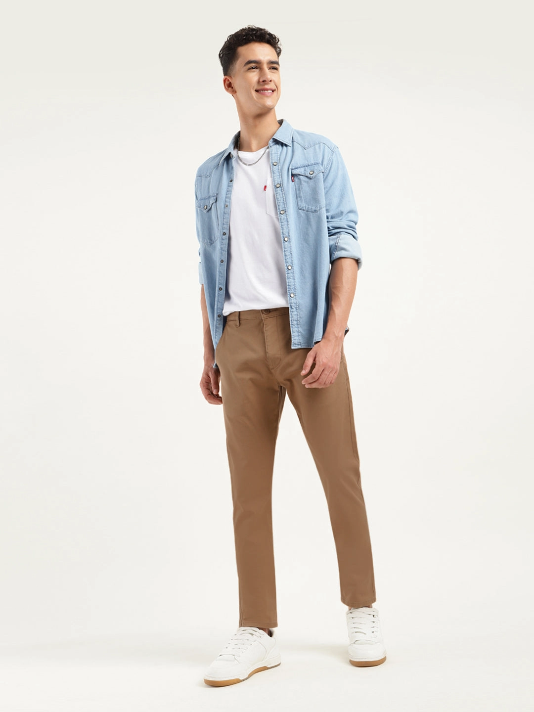 Everyday Ease Men's 512 Slim Tapered Fit Brown Chinos