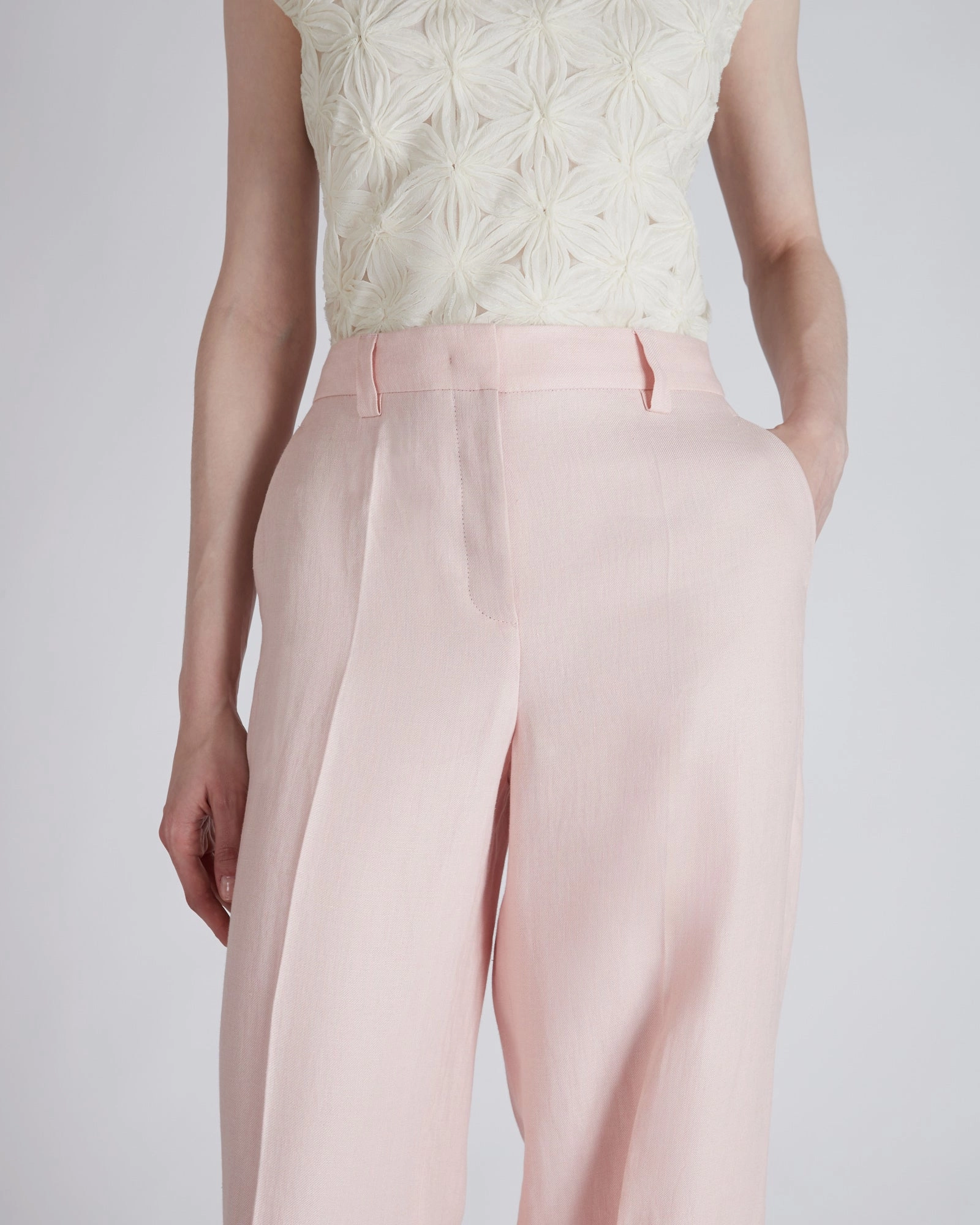 Non Binding Waist Travel-Ready Regular fit linen trousers