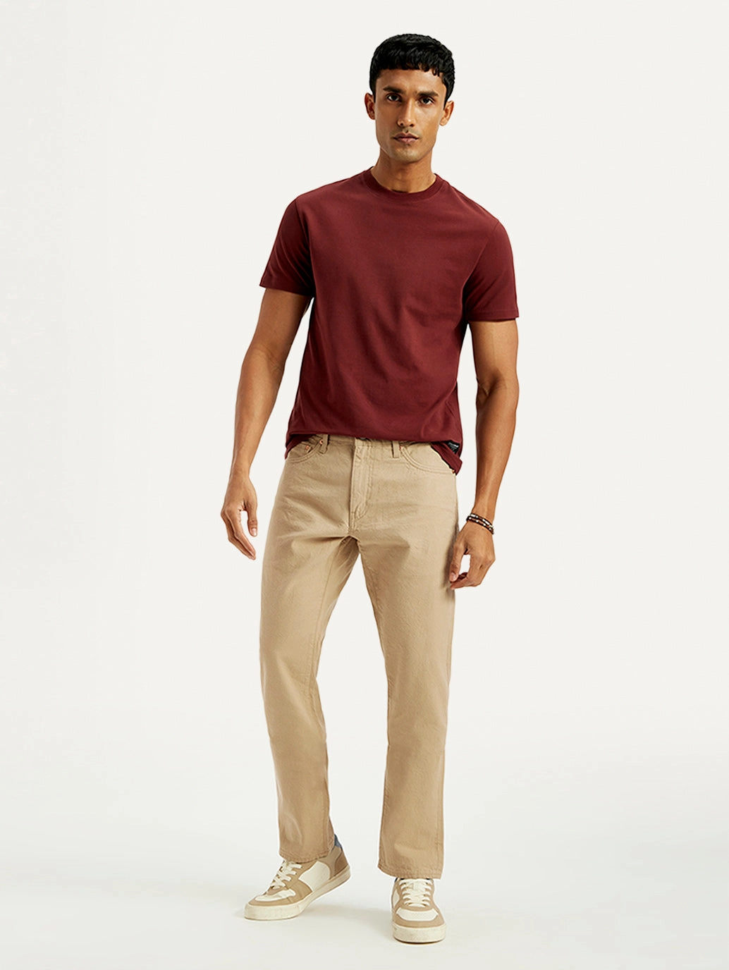 Men's Redloop 541 Beige Athletic Tapered Fit Mid Rise Selvedge Jeans Light Layers Parent Style Family Style